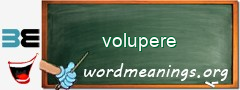 WordMeaning blackboard for volupere